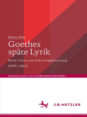 cover image of Goethes späte Lyrik, Band I